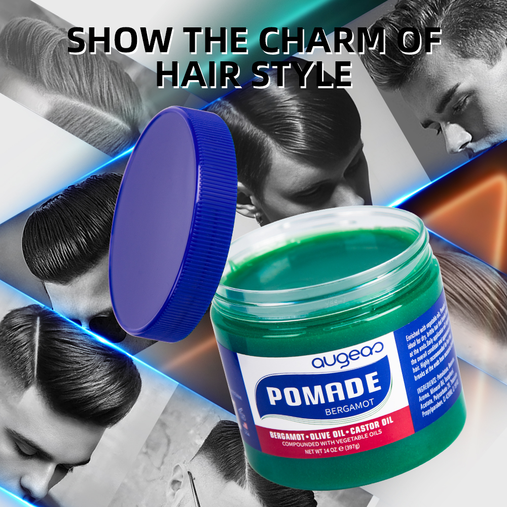 Private label Augeas 397g styling extra strong hold Hair Pomade For man