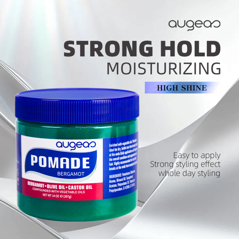 Private label Augeas 397g styling extra strong hold Hair Pomade For man