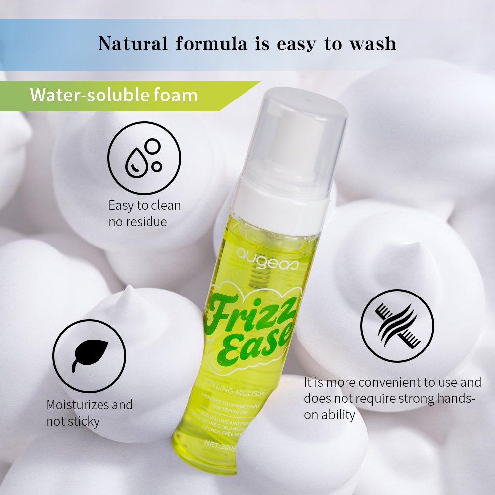 Private label styling extra strong hold mousse foam Hair mousse For curly hair