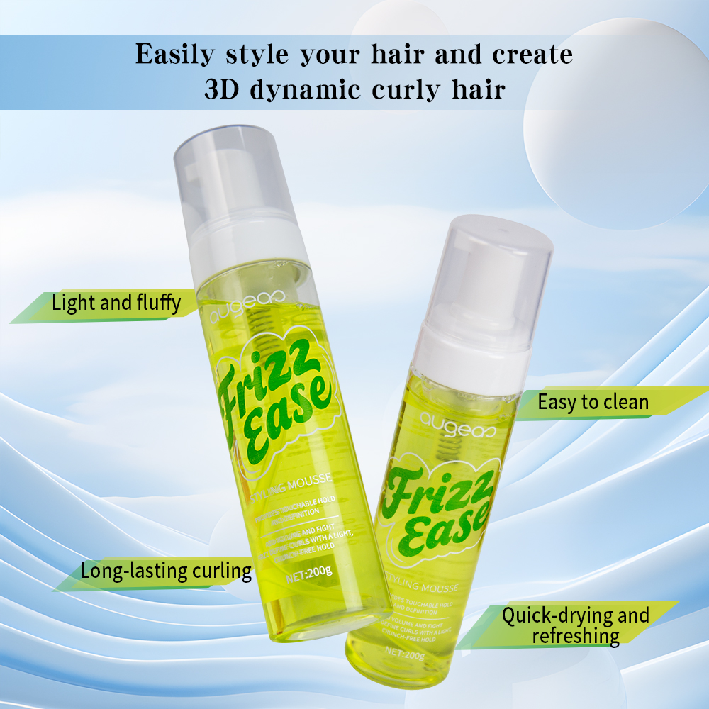 Private label styling extra strong hold mousse foam Hair mousse For curly hair