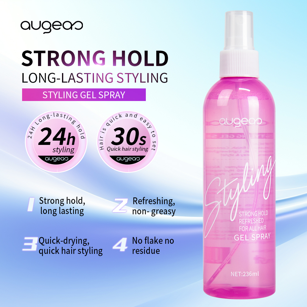 Wholesale Augeas Holding Men Women Strong Hold Hair Styling Spray for Salon