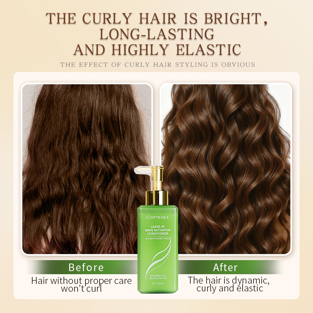 Fast Styling 24-Hour Moisture Elastin Lock Long Lasting Instant Wave Activator hair Leave-In Conditioner for Curly Hair