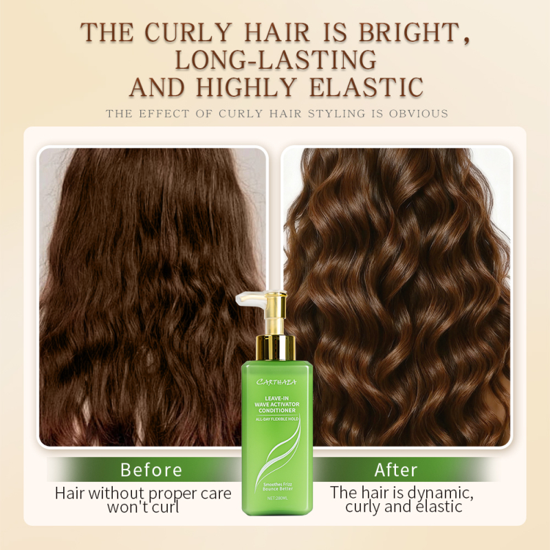 Fast Styling 24-Hour Moisture Elastin Lock Long Lasting Instant Wave Activator hair Leave-In Conditioner for Curly Hair
