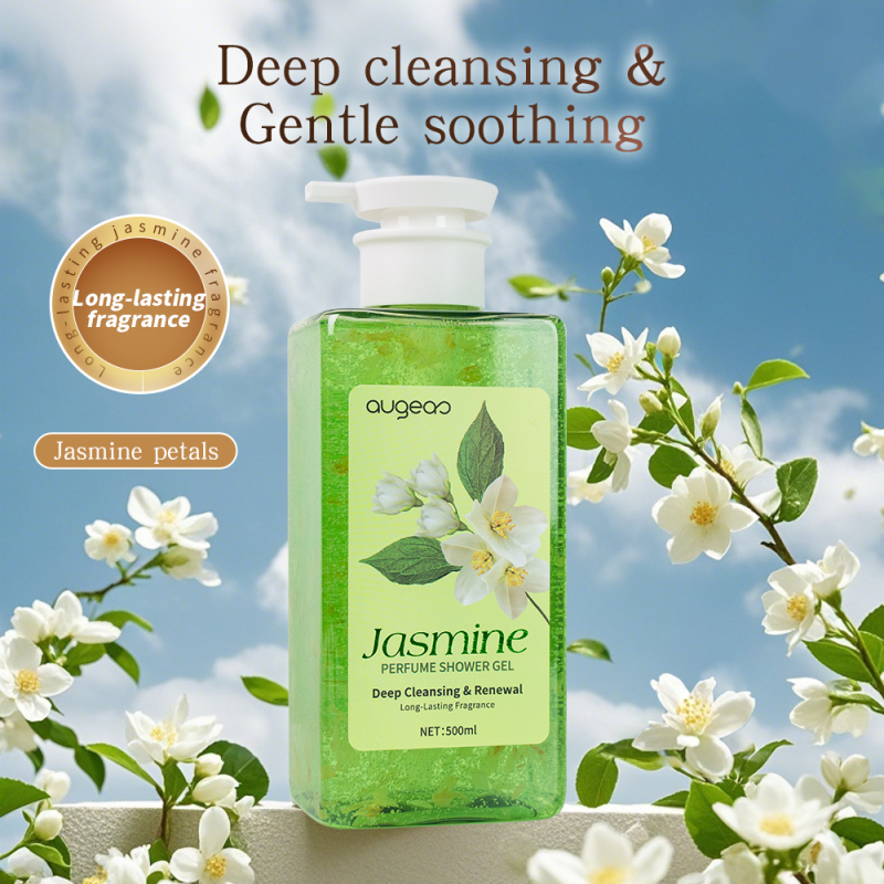 Wholesale Price Jasmine Petals Essential Oil Soothing Clear Skin Refreshing Long Lasting Fragrance Shower Gel