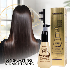 Private Label Best MEIDU 180ML Soften Herbal Rebonding Permanent Keratin Straight Hair Cream with Comb