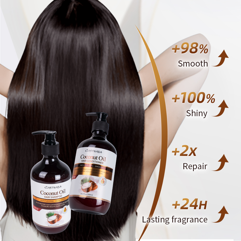 New Arrival High Quality 500ML Hair Care Treatment Sets Coconut Oil Hair Shampoo and Conditioner