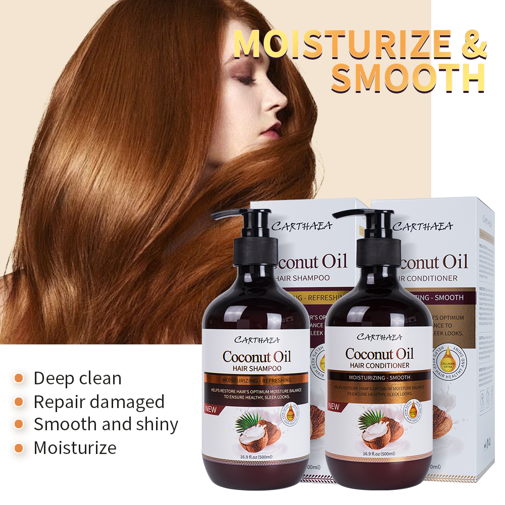 New Arrival High Quality 500ML Hair Care Treatment Sets Coconut Oil Hair Shampoo and Conditioner