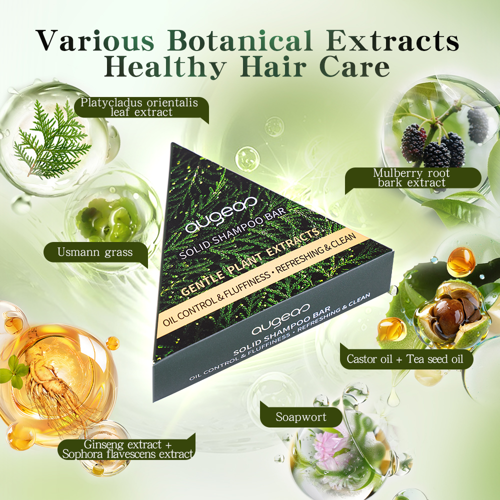 Private Label Anti-Dandruff Deep Cleansing Hair Growth Oil Control Damage Repair Healthy-Looking Hair Shampoo Bar