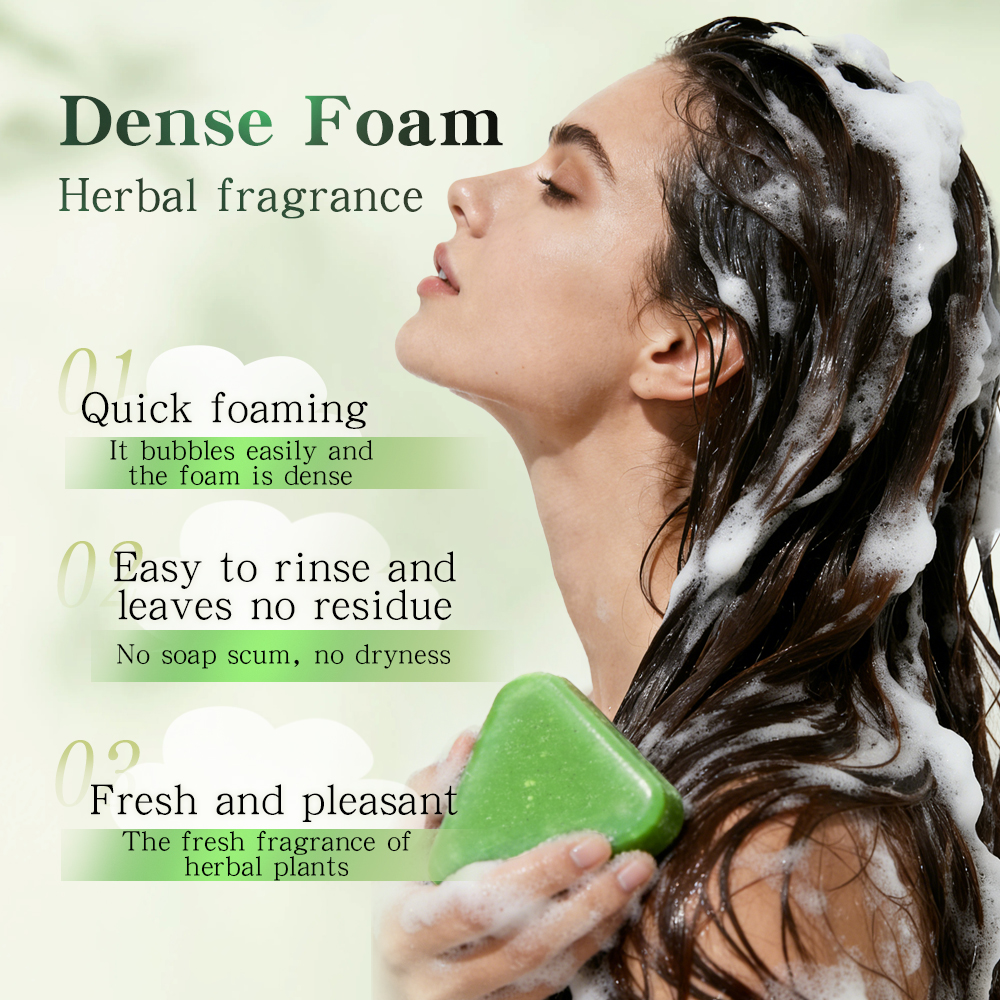 Private Label Anti-Dandruff Deep Cleansing Hair Growth Oil Control Damage Repair Healthy-Looking Hair Shampoo Bar