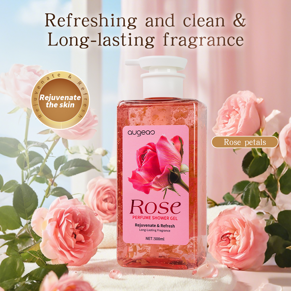 Wholesale Manufacturer Relaxing Aroma Daily Use Body Wash Moisturizing Pink Rose Shower Gel
