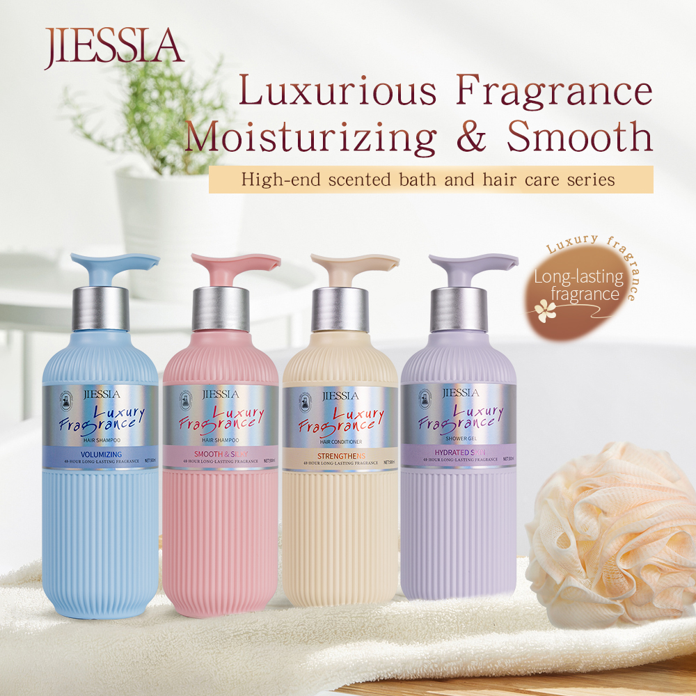 Perfumed Luxury Bath Wash Sets Refreshing Long Lasting Fragrance Soothing Exfoliating Body Shower Gel