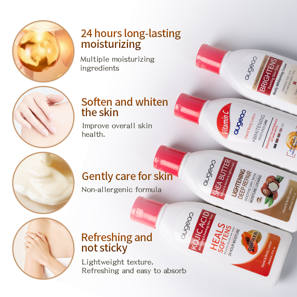 Wholesale Manufacturer Deep Nourish Brightens Even Skin Tone Fades Dark Spots Augeas Body Whitening Cream