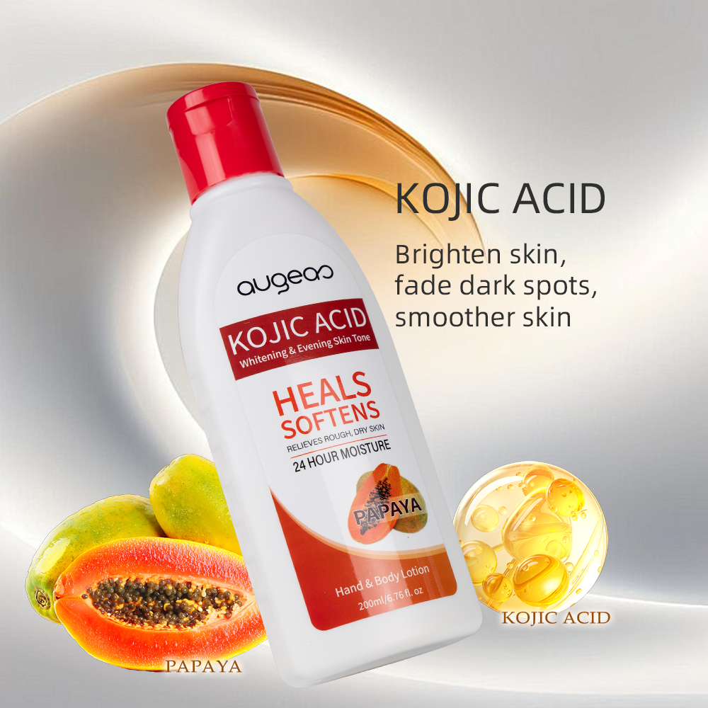 Wholesale Natural Whitening Body Milk Skin Care Moisturizing Lightening Bleaching Kojic Acid Papaya Body Lotion for Black Skin