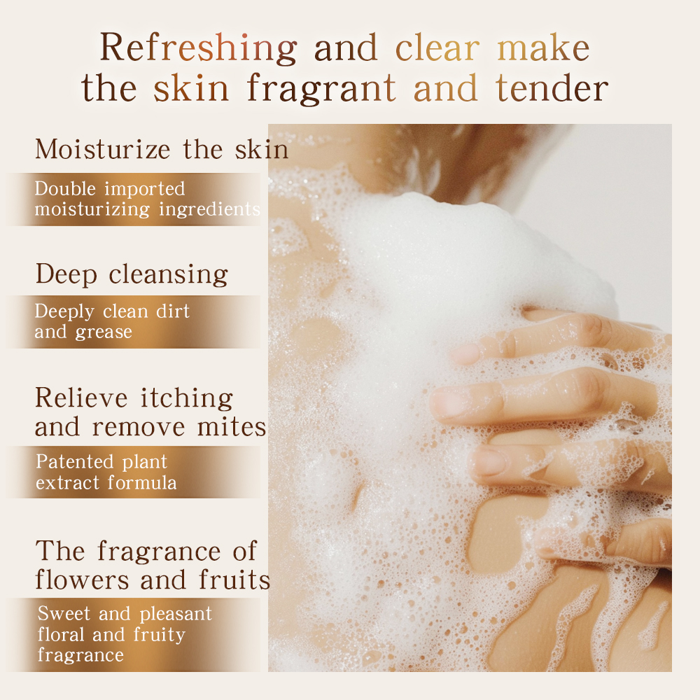 Wholesale High Quality Bath Sets Oil Control Jasmine Orange Grapefruit Mint Rose Whitening Shower Gel