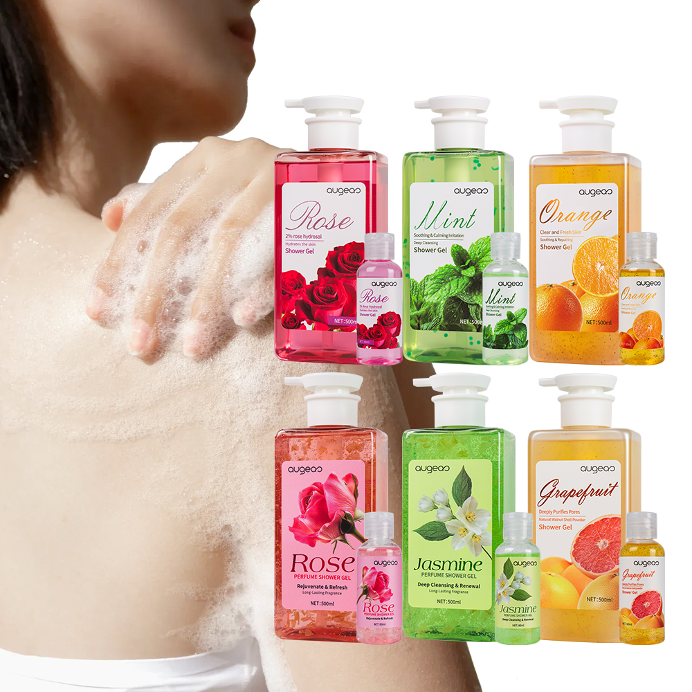 Wholesale Manufacturer Relaxing Aroma Daily Use Body Wash Moisturizing Pink Rose Shower Gel