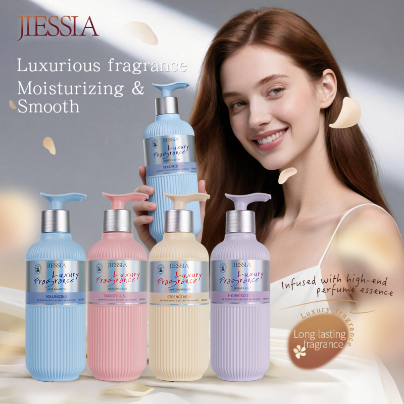 Perfumed Luxury Bath Wash Sets Refreshing Long Lasting Fragrance Soothing Exfoliating Body Shower Gel