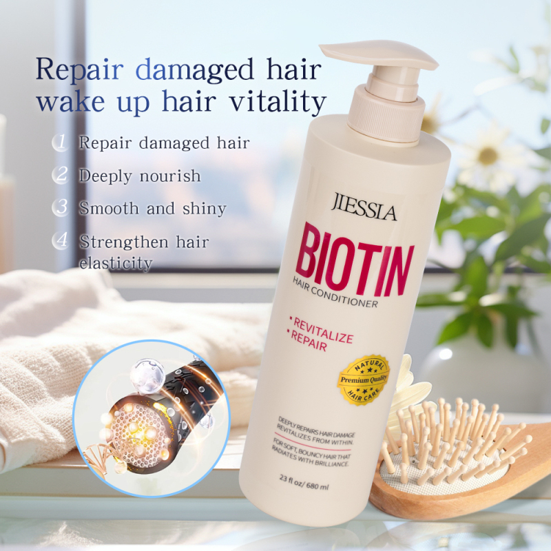 Wholesale Price Strengthen Roots Anti Dandruff Repair Natural Oil Biotin Keratin Hair Shampoo Conditioner Set
