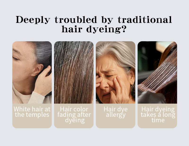 Black Hair Magic Dyeing Cream Wand Cover Grey White Hair Healthy Long Lasting Private Label Black Hair Dye Stick with Comb