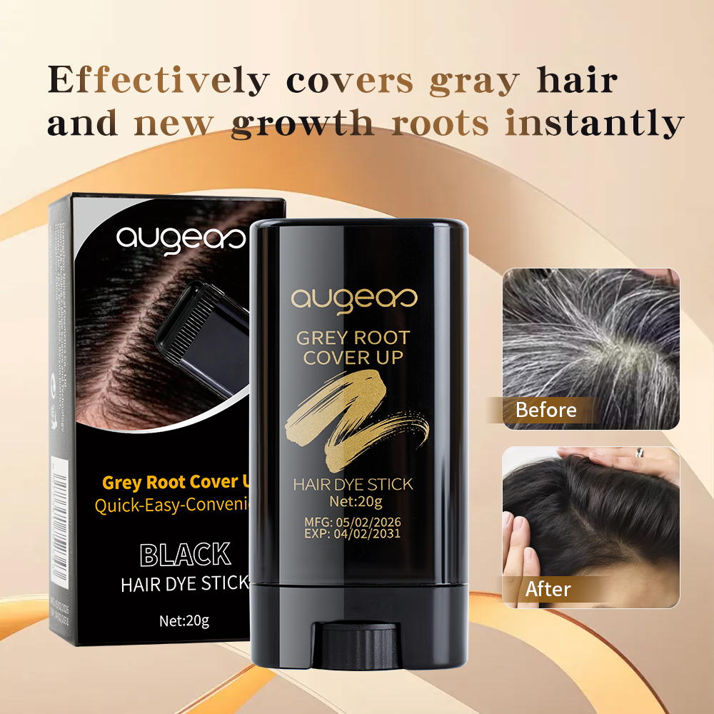 Black Hair Magic Dyeing Cream Wand Cover Grey White Hair Healthy Long Lasting Private Label Black Hair Dye Stick with Comb