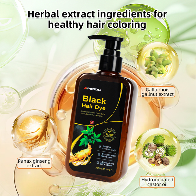 Natural Black Hair Color Dye Shampoo New Arrival Organic Non Allergic Fast Anti Grey White Hair for Men Women