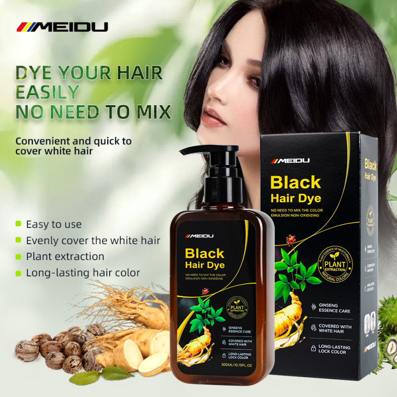 Natural Black Hair Color Dye Shampoo New Arrival Organic Non Allergic Fast Anti Grey White Hair for Men Women