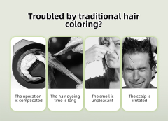 Natural Black Hair Color Dye Shampoo New Arrival Organic Non Allergic Fast Anti Grey White Hair for Men Women