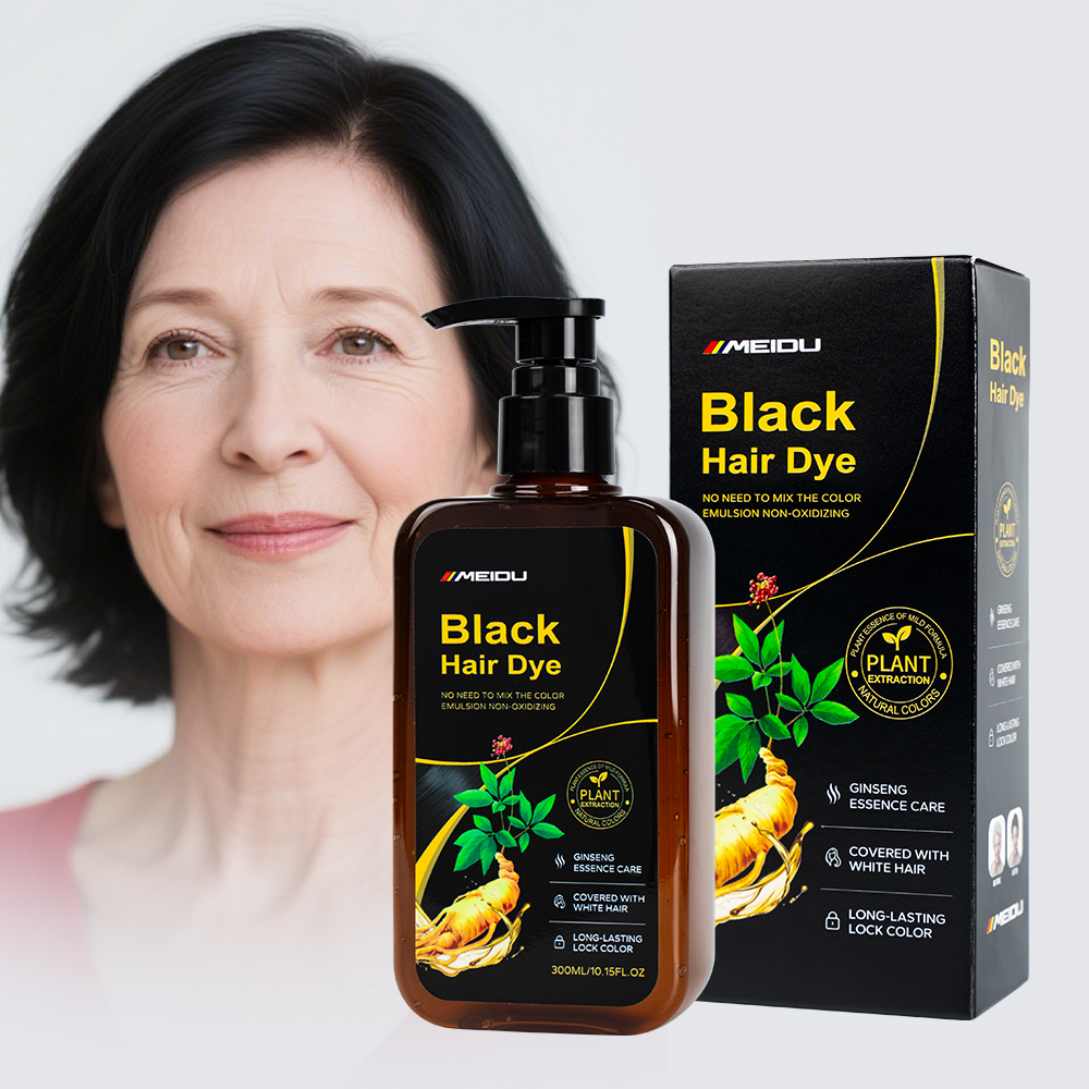 Natural Black Hair Color Dye Shampoo New Arrival Organic Non Allergic Fast Anti Grey White Hair for Men Women