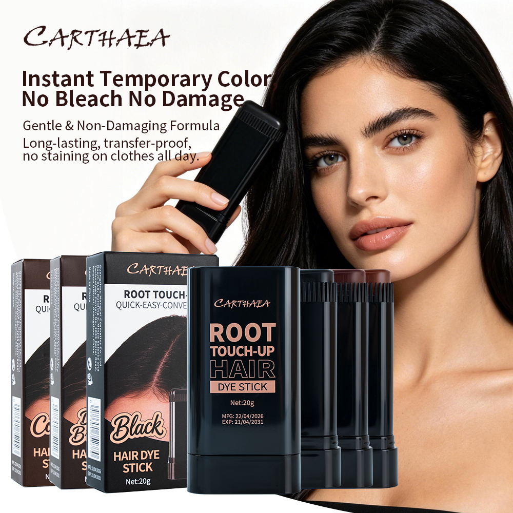 Carthaea OEM Grey Coverage Root Touch up Instant Hair Color Easy Apply Temporary Touch up Hair Dye Stick