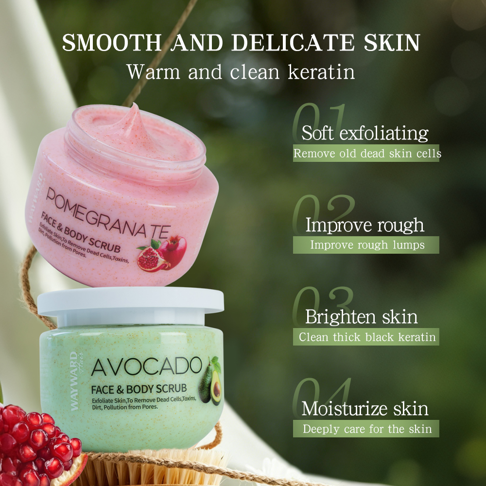 Private Label Custom logo Strawberry Exfoliating and Deeply Moisturizing Cream Foaming Face Body Scrub