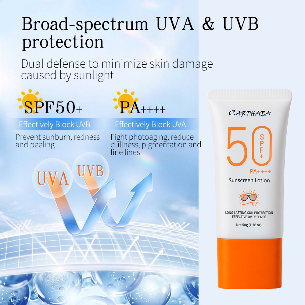 Private Label Sun Protection UV Protection Moisturizing Smooth Skin Lightweight Daily Care Sunscreen Lotion