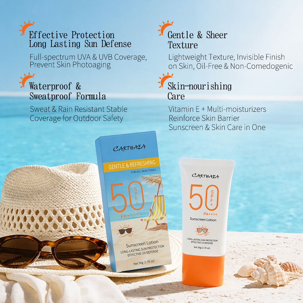 Private Label Sun Protection UV Protection Moisturizing Smooth Skin Lightweight Daily Care Sunscreen Lotion