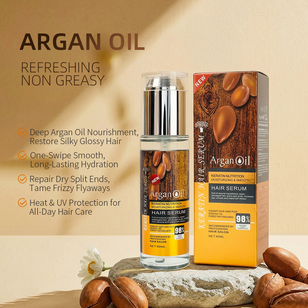 Wholesale Moroccan Argan Oil Hair Serum Nourishing Smoothing Anti Frizz Hair Care Oil