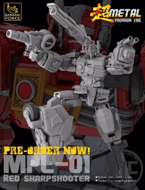 Banana Force MPL01 Red Sharpshooter RID 2001 Optimus Prime Fire Convoy