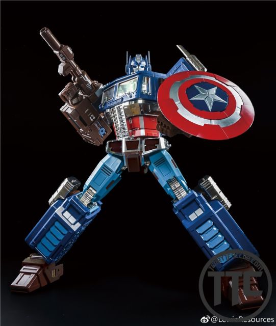 Lewin Resources LW01A MP-10 MP10 Optimus Prime OP Captain America ver. Oversized 71cm w/ LED