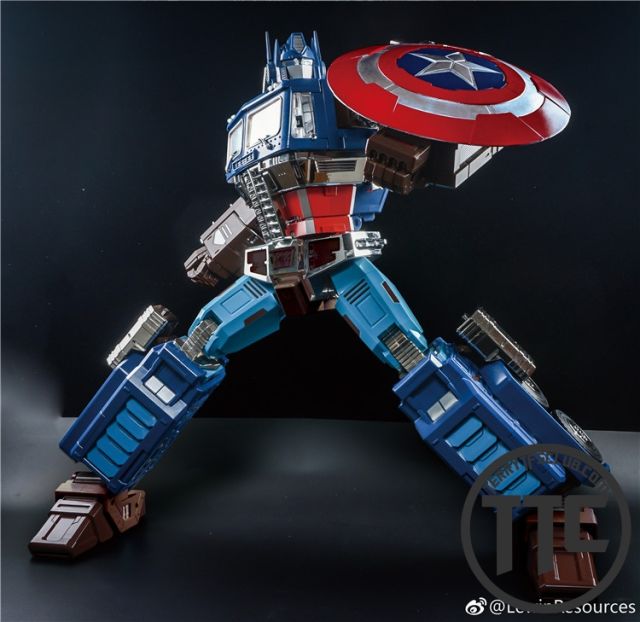 Lewin Resources LW01A MP-10 MP10 Optimus Prime OP Captain America ver. Oversized 71cm w/ LED