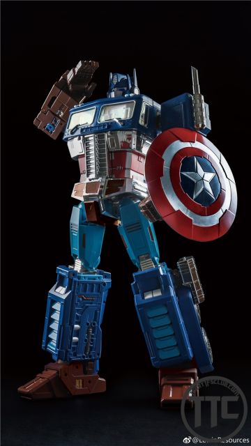 Lewin Resources LW01A MP-10 MP10 Optimus Prime OP Captain America ver. Oversized 71cm w/ LED