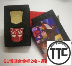 Lewin Autobot Metal Insignia & Communicator Stickers for Lewin Resources Lewin01 Optimus Prime