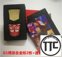 Lewin Autobot Metal Insignia & Communicator Stickers for Lewin Resources Lewin01 Optimus Prime