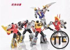 DX9 Toys War in Pocket Dinobots Set of 5 (X18 Bumper, X19 Quaker, X20 Skyer, X21 Thorner, X22 Rager)