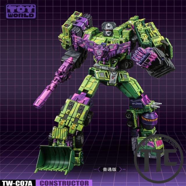 Toyworld TW TW-C07A TWC07A Constructor Devastator Cel Cell Shaded Deluxe Version Set of 6