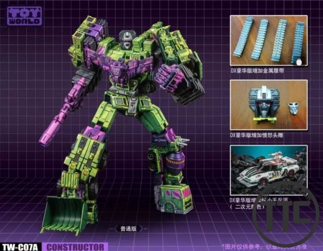 Toyworld TW TW-C07A TWC07A Constructor Devastator Cel Cell Shaded Deluxe Version Set of 6