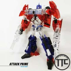 【IN STOCK】APC Toys APC-001T Attack Prime TFP Optimus Prime Clear Version w/ Black Wheels