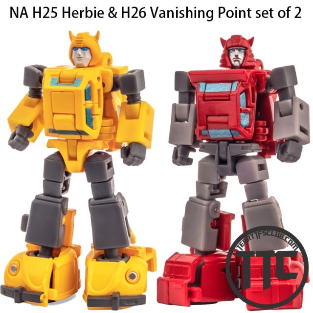 【IN STOCK】 NewAge Toys NA H25 Herbie Bumblebee & H26 Vanishing Point Cliffjumper set of 2