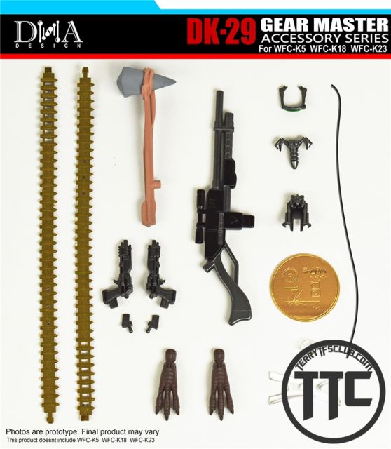 [PRE-ORDER] DNA Design DK-29 add-on-kit for WFC-K5 Blackarachnia WFC-K18 Dinobot  WFC-K23 Scorponok