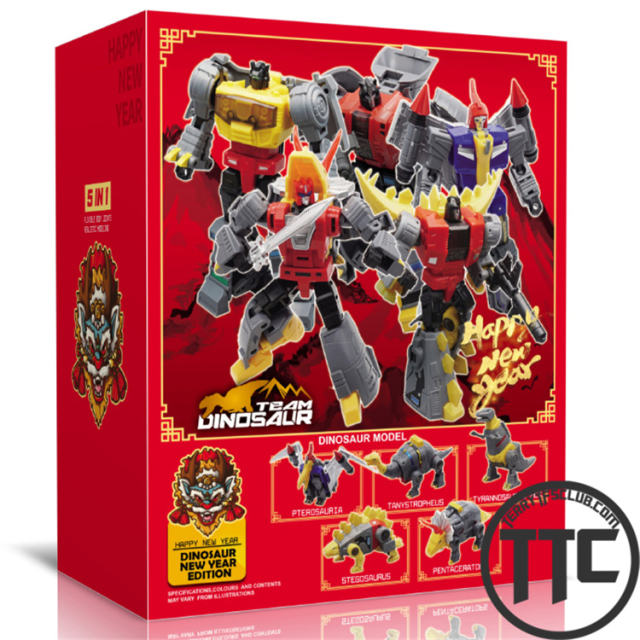 【PRE-ORDER】Mechfanstoys Dinobots Swoop(Blue), Snarl, Sludge, Slag & Grimlock Toon Ver. Set of 5 2024 New Year Ver.