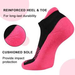 COOPLUS Women's Athletic Ankle Socks Women's Sock Size 9-11 Female Cushioned Color Socks 6 Pairs