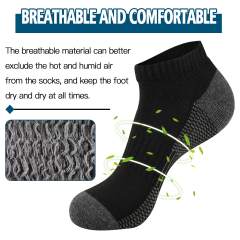 COOPLUS Mens 10 Pairs Athletic Ankle Socks Men's Breathable Low Cut Socks