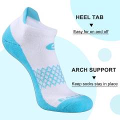 COOPLUS Women's Athletic Ankle Socks Women's Sock Size 9-11 Female Cushioned Color Socks 6 Pairs