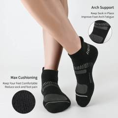COOPLUS Men's Athletic Ankle Socks Mens Cushioned Breathable Low Cut Socks 6 Pairs