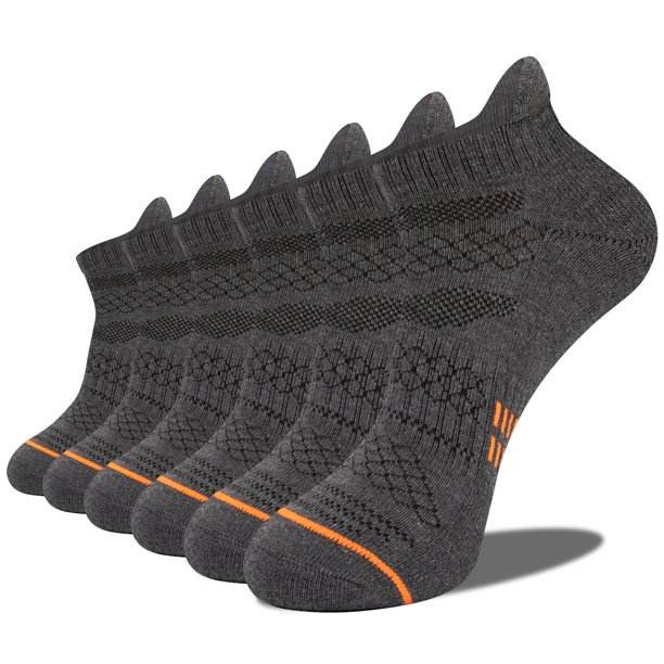COOPLUS Mens Ankle Socks Athletic Running Cushioned Socks for Men